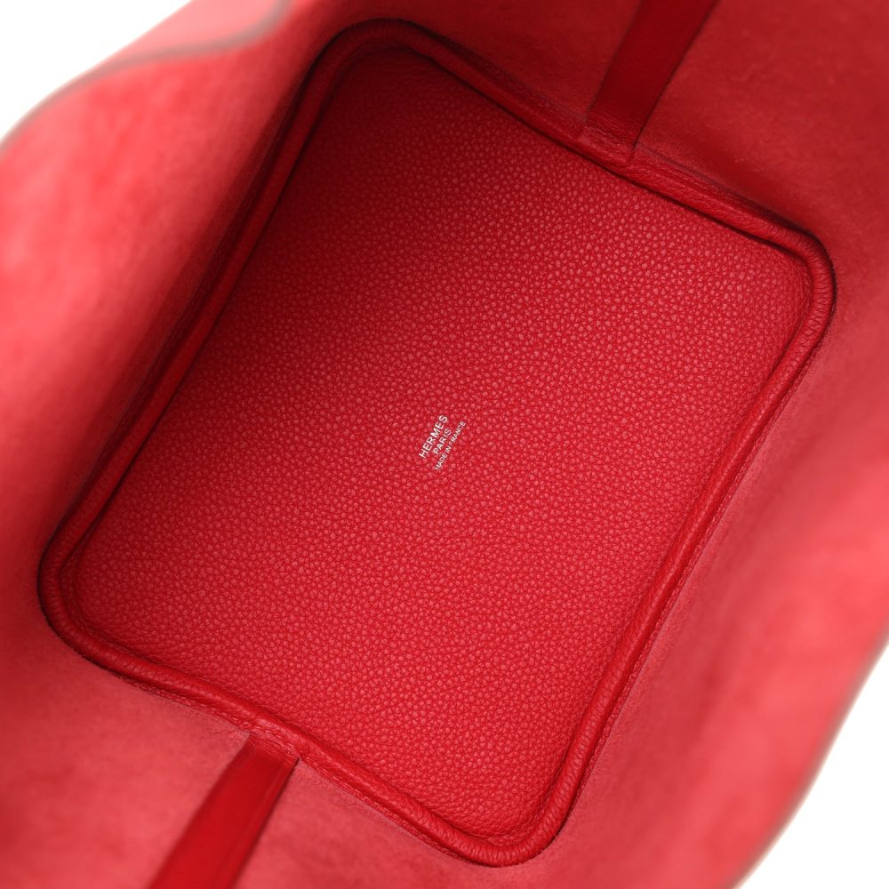 Hermes Picotin Lock 22 Rouge Piment Maurice Palladium Hardware - Image 7