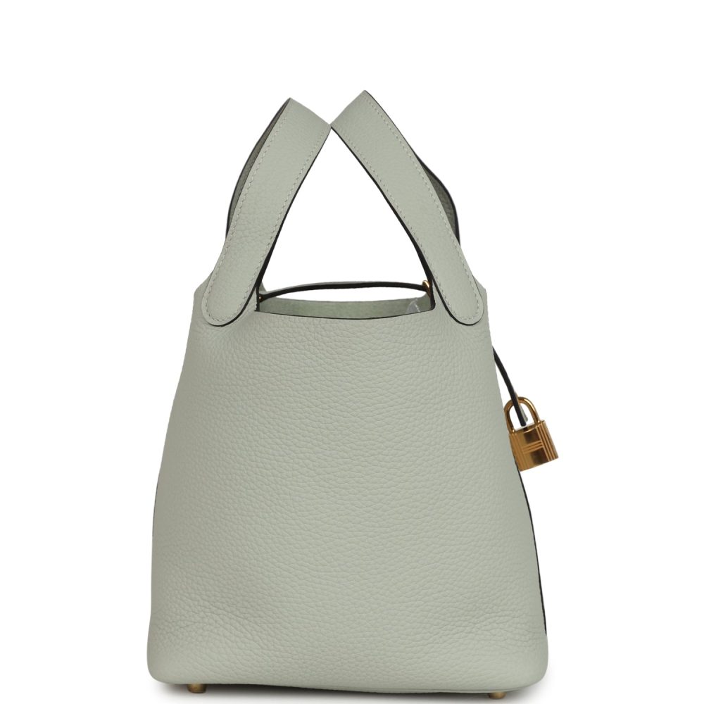 Hermes Picotin Lock 18 Gris Neve Clemence Gold Hardware - Image 3