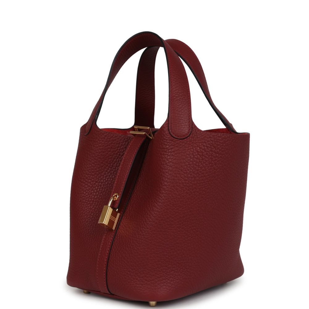 Hermes Picotin Lock 18 Rouge H Clemence Gold Hardware - Image 5