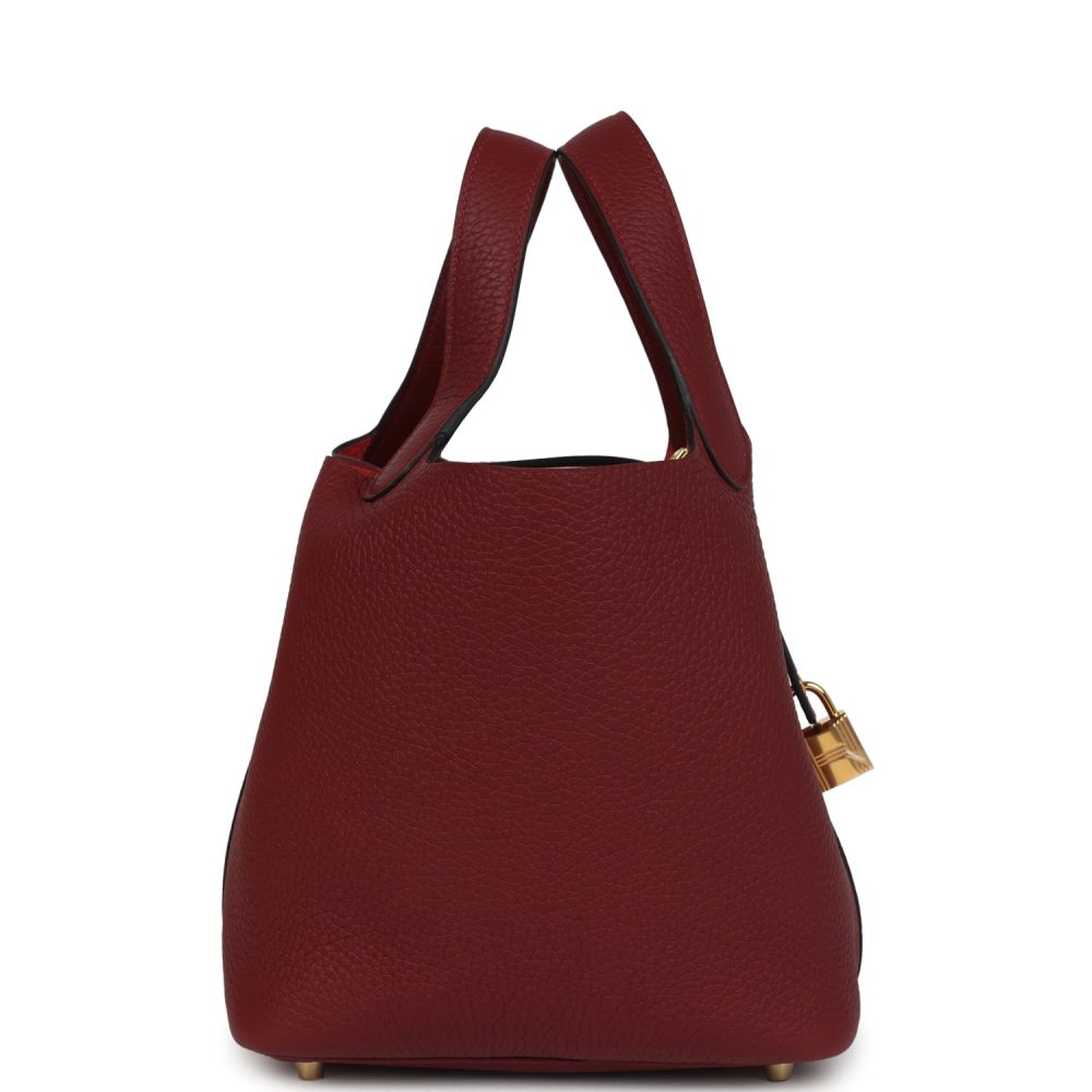 Hermes Picotin Lock 18 Rouge H Clemence Gold Hardware - Image 3