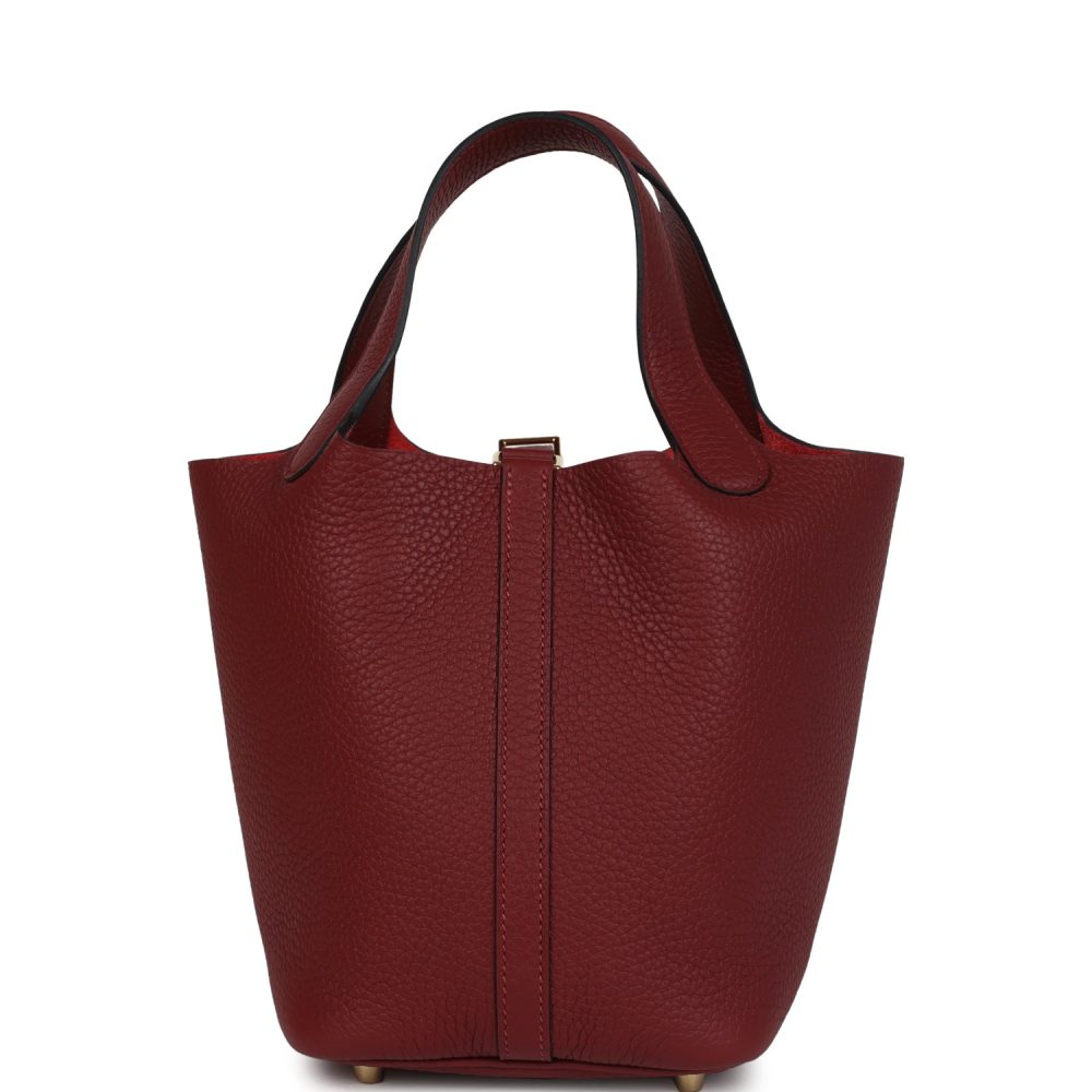 Hermes Picotin Lock 18 Rouge H Clemence Gold Hardware - Image 4
